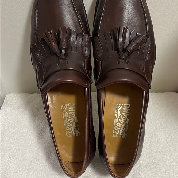 Salvatore Ferragamo Dark Brown Tassel Loafers main image 5